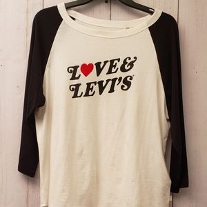 “Love & Levi’s” Raglan Women’s Shirt (Size M)